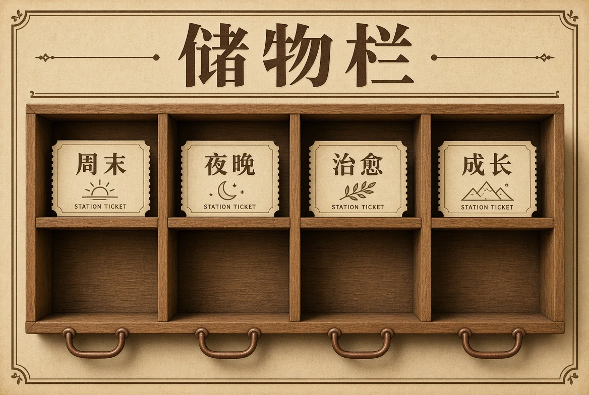 储物栏导览图